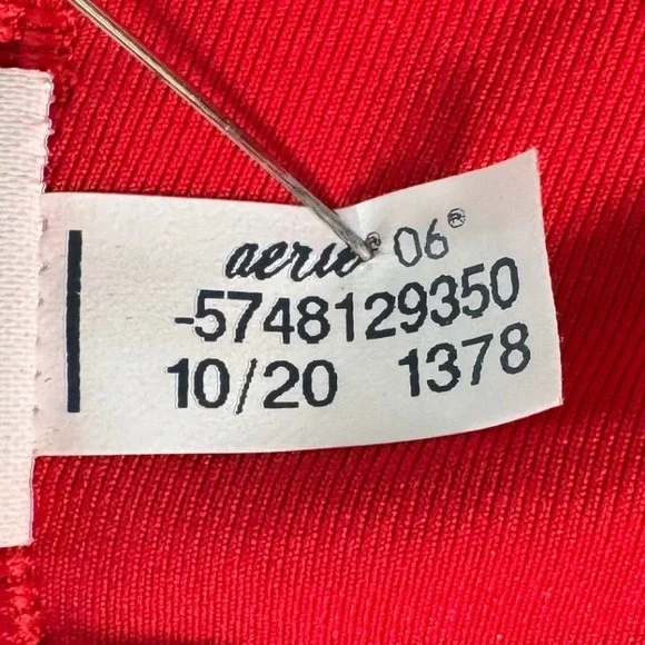 Aerie Womens Red Scoop Neck Bikini Top Wide Straps Size Large 5748-1293-350 - Picture 7 of 7